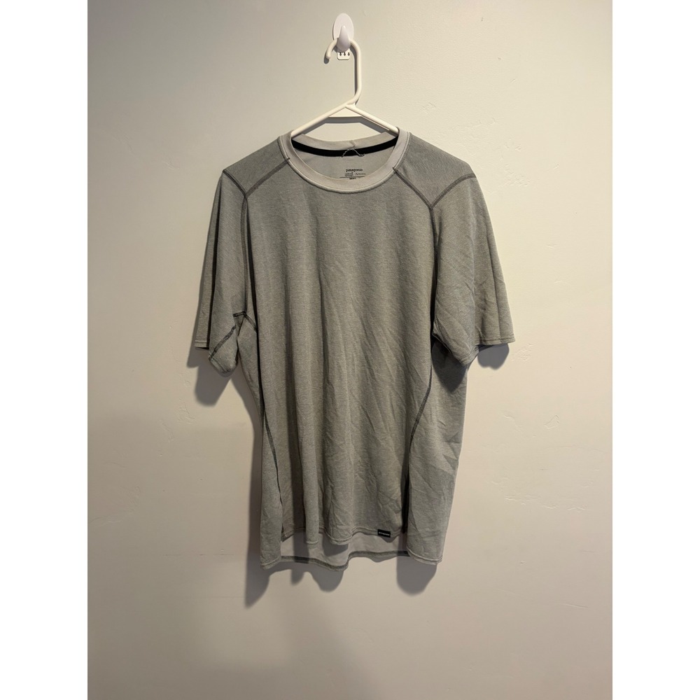 Patagonia Capilene 2 Lightweight Polartec Shirt Mens XXL Gray Short Sleeve Tee